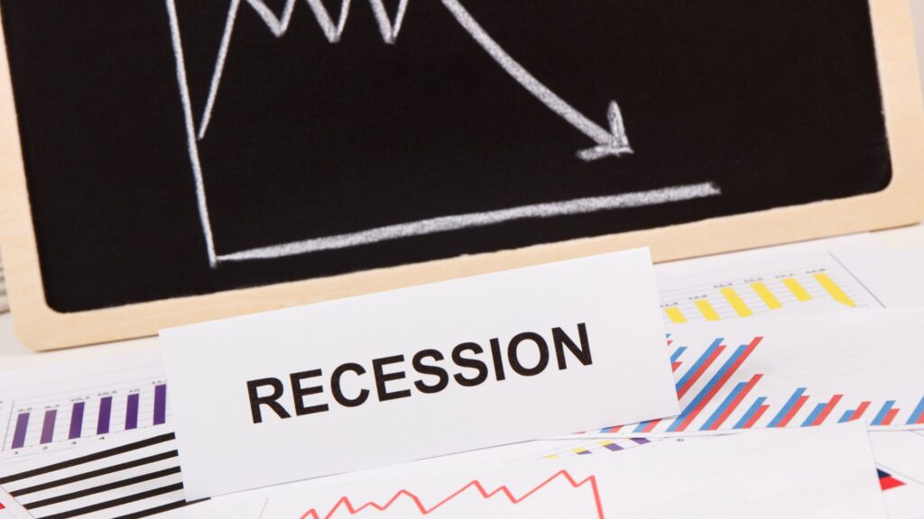 declining chart representing recession
