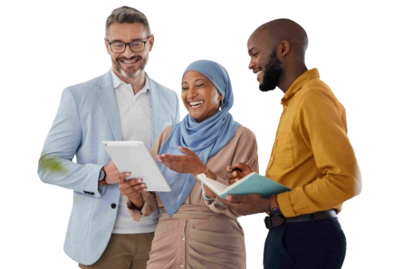 research-planning-and-tablet-with-business-people